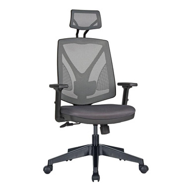 Head Plastik Ayak Ayarlı Kol Bel Destekli Başlıklı Müdür Koltuğu - Fileli Yönetici Koltukları