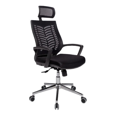Lead Krom Ayaklı Başlıklı Yönetici Koltuğu - Fileli Yönetici Koltukları