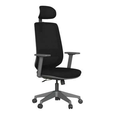 Nesoty Gri Plastik Gövde Ayarlı Kol Plastik Ayak Yönetici Koltuğu - Fileli Yönetici Koltukları