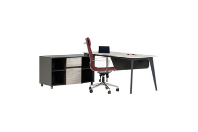 Panawel Minimalist Etajerli Personel Masası 165cm - küçük detay görsel 2 - Home Office Çalışma Masaları