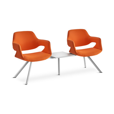 Wick Krom Ayak Modern Ikili Sehpalı Bekleme Koltuğu - Ikili Bekleme Koltukları
