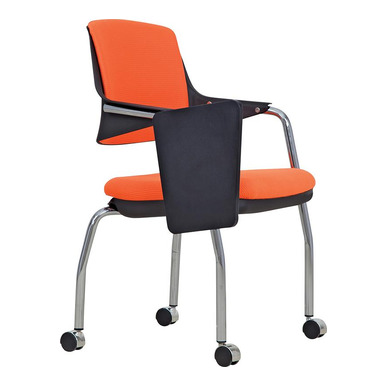 comrade sırt döşemeli 4lü boru ayak yazı tablalı toplantı koltuğu - küçük detay görsel 2