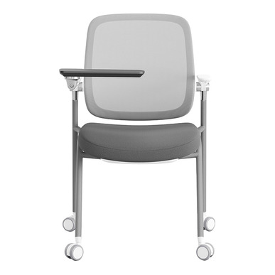 junmo yazı tablalı tekerlekli beyaz konferans koltuğu - küçük detay görsel 2