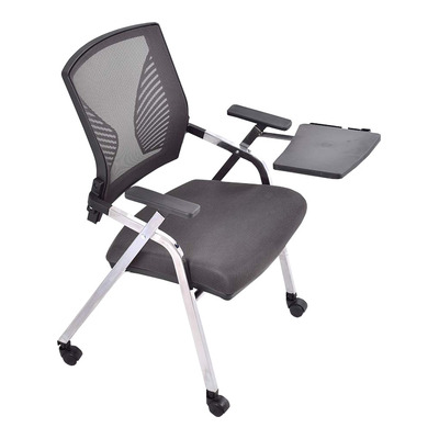 Moppa Yazı Tablalı Tekerlekli Krom Ayaklı Sandalye - Konferans Sandalyeleri