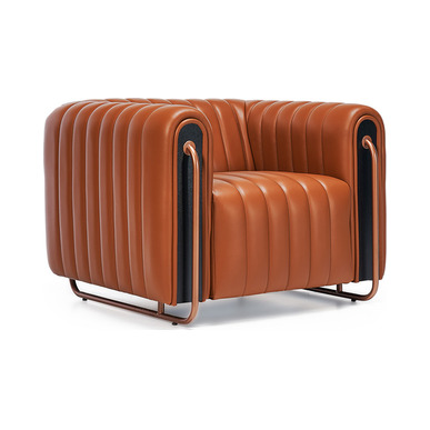 Depth Deri Döşemeli Metal Tasarım Tekli Kanepe - küçük detay görsel 2 - Makam Kanepeleri