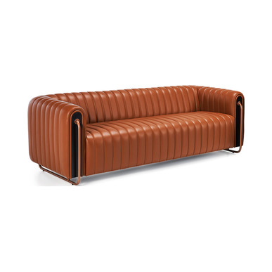 Depth Deri Döşemeli Metal Tasarım Üçlü Kanepe - küçük detay görsel 2 - Makam Kanepeleri