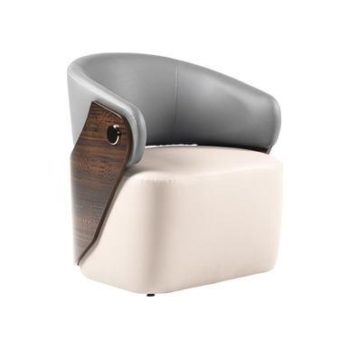 Noona Ahşap Detaylı Tasarım Tekli Ofis Kanepesi - Makam Kanepeleri