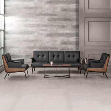 Ployer Ahşap Detaylı Kanepe Takımı - Makam Kanepeleri