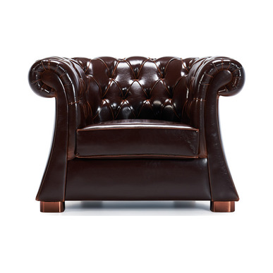 Velcan Deri Döşemeli Kapitoneli Tekli Kanepe - Makam Kanepeleri