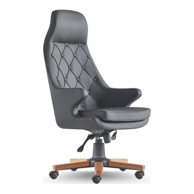 louis başlıklı ahşap ayaklı makam koltuğu