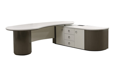 Argent Beyaz Etajerli Makam Masası - küçük detay görsel 2 - Makam Masaları