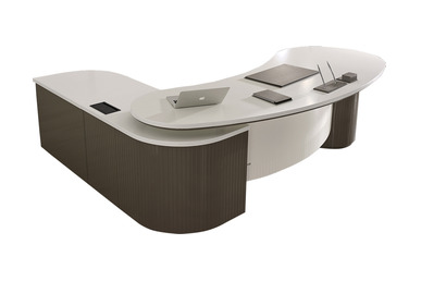 argent beyaz etajerli makam masası