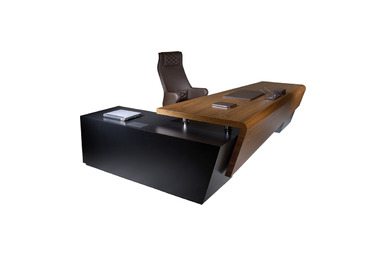 Fame Etajerli Makam Masası 300cm - küçük detay görsel 2 - Makam Masaları