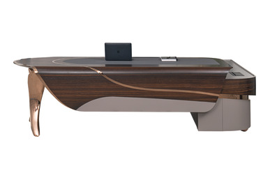 Noona Ahşap Kaplamalı Modern Makam Masası 240Cm - küçük detay görsel 7 - Makam Masaları