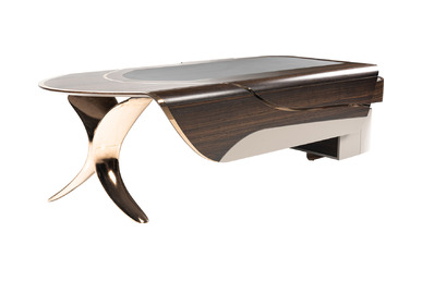 Noona Ahşap Kaplamalı Modern Makam Masası 240Cm - küçük detay görsel 2 - Makam Masaları