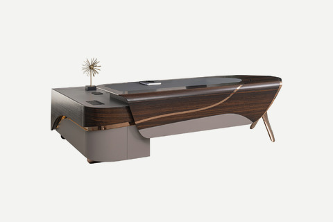 Noona Ahşap Kaplamalı Modern Makam Masası 240cm