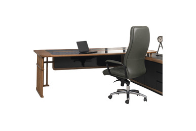 palencia metal tasarım ayaklı etajerli makam masası 240cm - küçük detay görsel 2