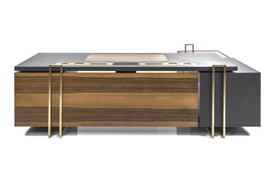 Patran Etajerli Makam Masası - küçük detay görsel 3 - Makam Masaları