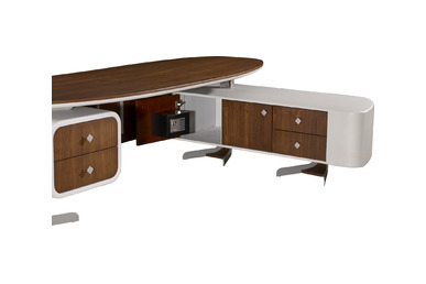 Serenity Metal Detaylı Makam Masası - küçük detay görsel 3 - Makam Masaları