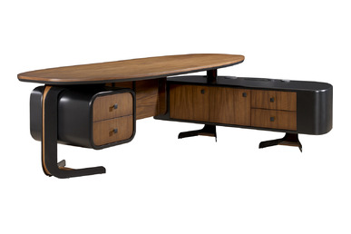 Serenity Metal Detaylı Makam Masası - küçük detay görsel 6 - Makam Masaları