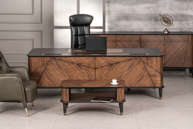 admin vip ahşap makam takımı