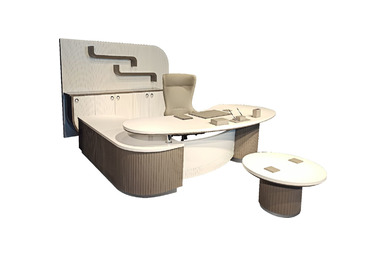 Argent Beyaz Etajerli Makam Takımı - küçük detay görsel 4 - Makam Takımları