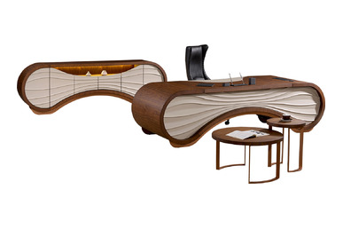 dark dekoratif lake sehpalı makam takımı - küçük detay görsel 4