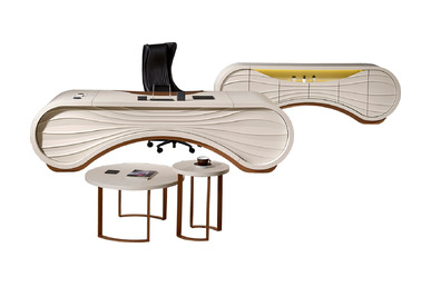 dark dekoratif lake sehpalı makam takımı - küçük detay görsel 7