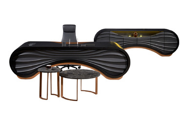 Dark Dekoratif Mermer Sehpalı Makam Takımı - küçük detay görsel 3 - Makam Takımları