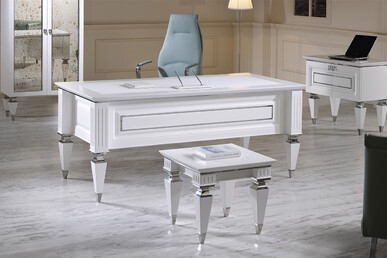 Grade Beyaz Krom Makam Takımı 180cm - küçük detay görsel 2 - Makam Takımları