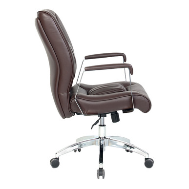 Maje Krom Ayaklı Deri Makam Toplantı Koltuğu - küçük detay görsel 2 - Makam Toplantı Koltukları