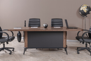Formia Ahşap Kaplama Toplantı Masası - Makam Toplantı Masaları