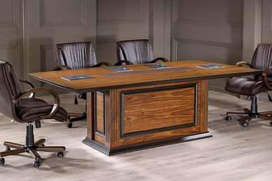 Grade Işlemeli Toplantı Masası 220cm - Makam Toplantı Masaları