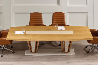 Kronos Ahşap Kaplamalı Toplantı Masası 220cm - küçük detay görsel 4 - Makam Toplantı Masaları