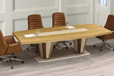 Kronos Ahşap Kaplamalı Toplantı Masası 280cm - Makam Toplantı Masaları