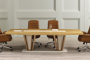 Kronos Ahşap Kaplamalı Toplantı Masası 280cm - küçük detay görsel 4 - Makam Toplantı Masaları