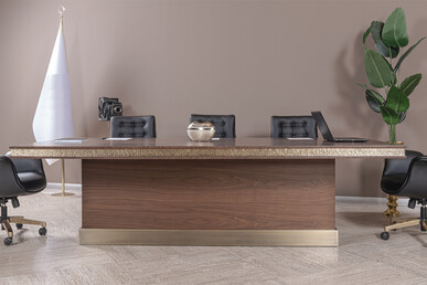 Vivanta Işlemeli Toplantı Masası - Makam Toplantı Masaları