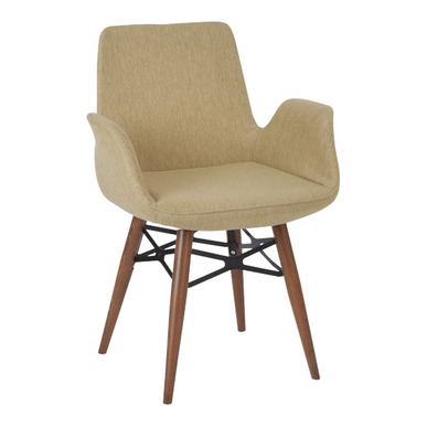 bark kumaş döşemeli ahşap torna ayak misafir koltuğu