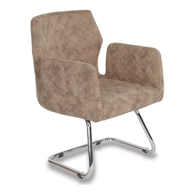 Baske Kumaş Döşemeli U Ayak Misafir Koltuğu - Misafir Koltukları