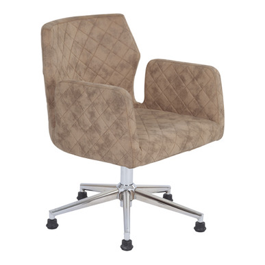 Baske Kumaş Döşemeli Yıldız Ayak Misafir Koltuğu - Misafir Koltukları