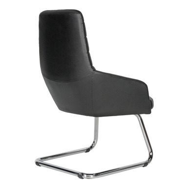 complete deri döşemeli krom u ayak misafir koltuğu - küçük detay görsel 3