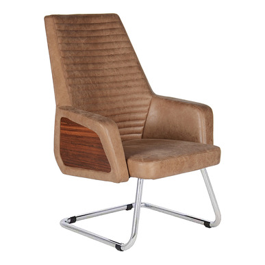 ground cila ahşap kol krom u ayak misafir koltuğu