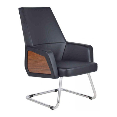 ground cilalı ahşap kol krom u ayak misafir koltuğu