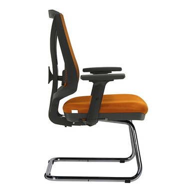 head krom ayak ayarlı kol bel destekli u ayak misafir koltuğu - küçük detay görsel 3