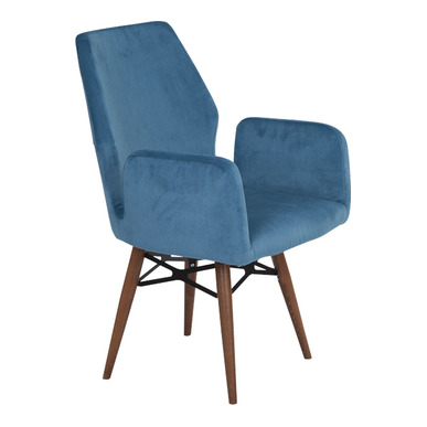 Hopa Kumaş Döşemeli Ahşap Ayak Misafir Koltuğu - Misafir Koltukları