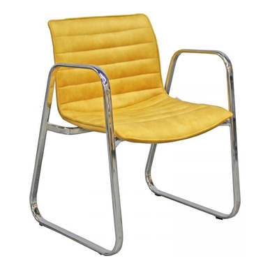 journey döşemeli krom kol boru ayak misafir koltuğu