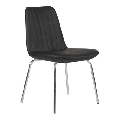 kios krom dört ayak derili misafir koltuğu