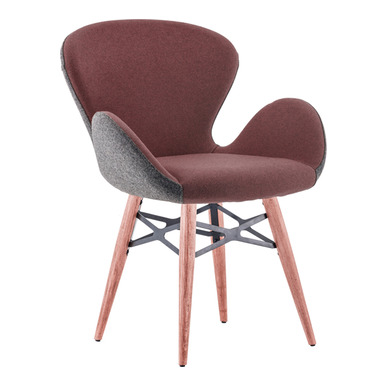 midia dekoratif kol kumaş ahşap ayak misafir koltuğu