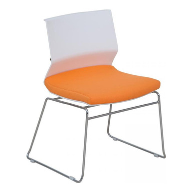 moor beyaz gövde kolsuz krom ayak misafir koltuğu