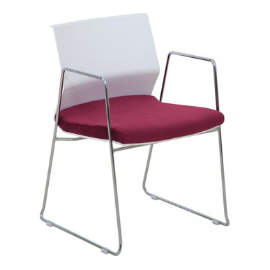 moor beyaz gövde krom ayak misafir koltuğu